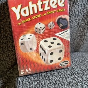 Hasbro Yahtzee Game - Vibrant Red and Classic White